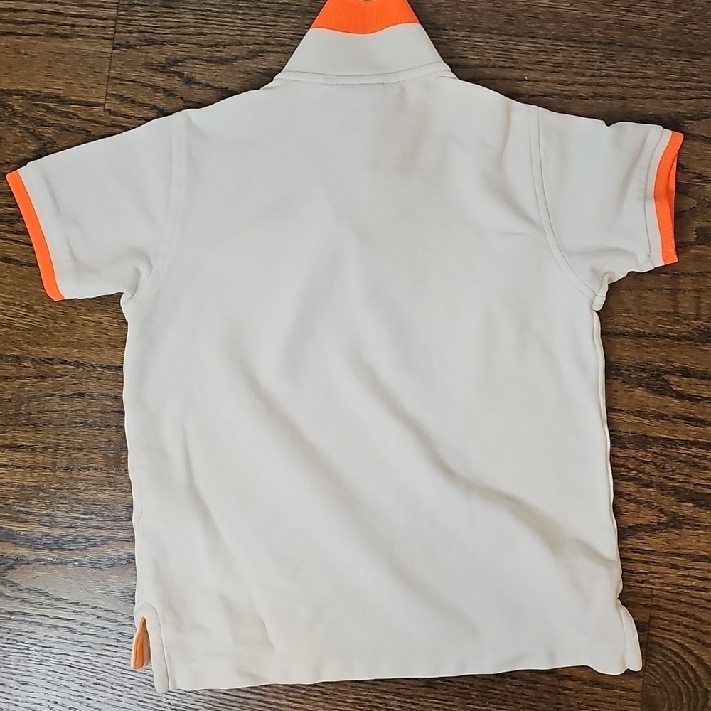 Psycho Bunny White and Orange Kids Polo Shirt - Picture 3 of 6